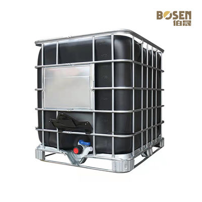 Funkcjonalny chemiczny zbiornik IBC Tote 1000L Kwadratowy kształt w kolorze czarnym