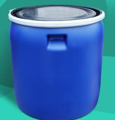 150L Żelazny obrączek niebieski pół otwarty okrągły bęben bęben plastikowy chemiczne opakowania