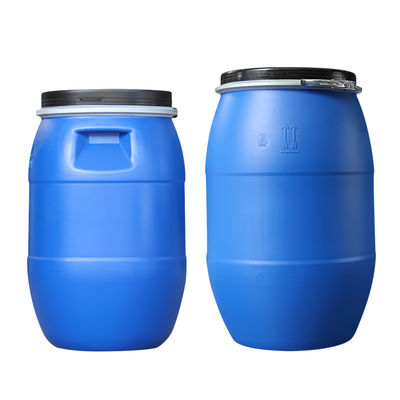 Okrągła plastikowa beczka HDPE 125 l Trwały plastikowy bęben z żelaznym pierścieniem