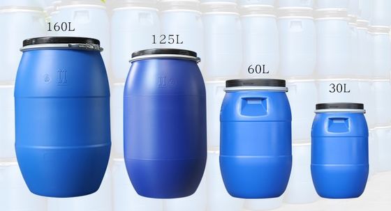 Beczka z tworzywa sztucznego HDPE 30L - 160L Kształt cylindra z żelazną obręczą