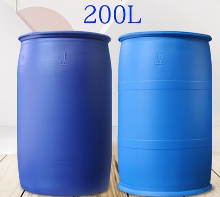 Beczka chemiczna HDPE 200 litrów OEM / ODM Bęben z podwójnym pierścieniem, niebieski