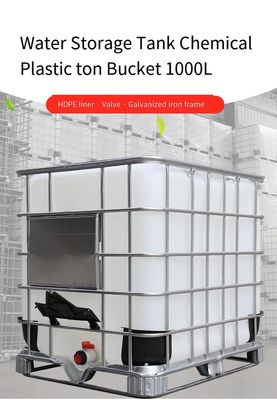 Chemiczny zbiornik magazynowy IBC Kwadratowy plastikowy bęben HDPE 1000 litrów