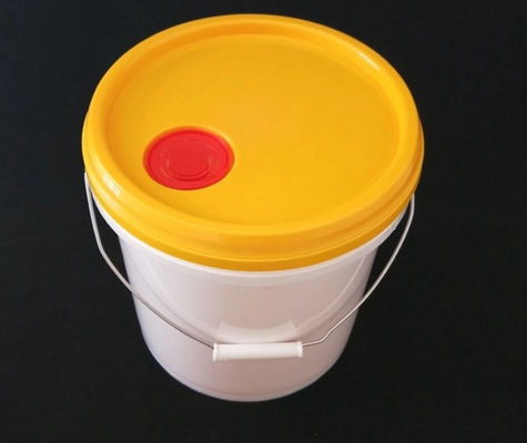 Plastikowe wiadro na farbę HDPE Okrągłe zamknięte plastikowe wiadro na wodę z uchwytem pokrywy