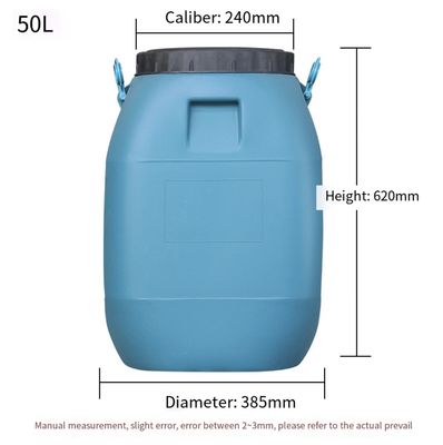 HDPE 50-litrowy plastikowy bęben wielokrotnego użytku dla przemysłu chemicznego ISO9001