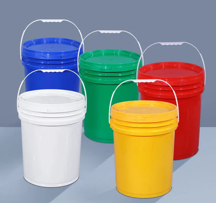 Druk termotransferowy Okrągłe przezroczyste plastikowe wiadra PP z pokrywkami 20L OEM