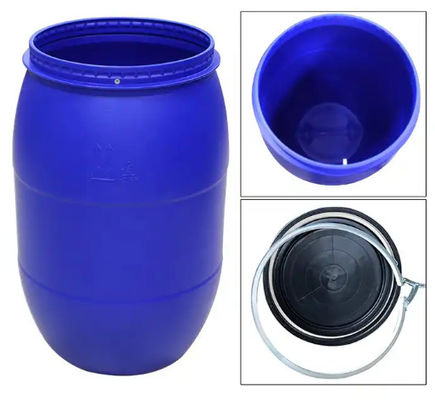 Niebieski plastikowy bęben do przechowywania żywności HDPE Open Top Barrel Keg 394 * 880 mm